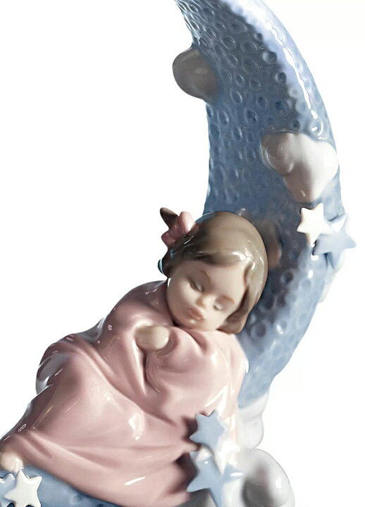 楽天市場】お月さまの夢 LLADRO リヤドロ 女の子 月 星 フィギュリン 