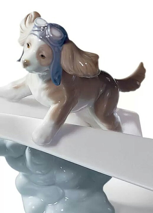 楽天市場】可愛いパイロット LLADRO リヤドロ リアル フィギュリン 犬 