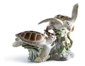 海ガメ ウミガメ LLADRO リヤドロ リアドロ 海亀 置物 オブジェ インテリア 人形 磁器 かわいい おしゃれ スペイン プレゼント 玄関 お祝い 新築 開業 癒し リビング 寝室 事務所 オフィス 【正規品】 01006953