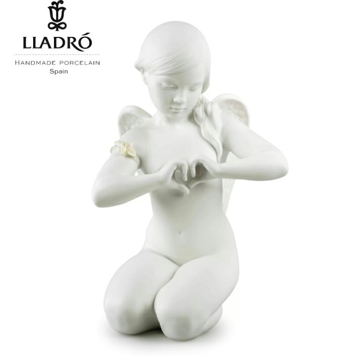 楽天市場】優しい祈り LLADRO リヤドロ ハート 女 天使 出産祝い 置物 