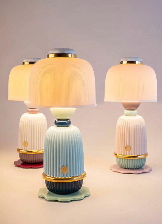 楽天市場】Kokeshi Lamp リヤドロ LLADRO 卓上 ランプ Pink Blue Cleam 