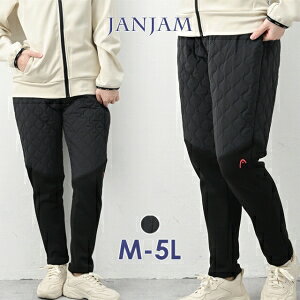 大きいサイズ レディース ハイブリットパンツ 10分丈 キルト切り替え 裏起毛 ウエストゴム ボトムス HEAD ONEM M/LL/3L/4L/5L ゆったりサイズ ぽっちゃり女子 プラスサイズ