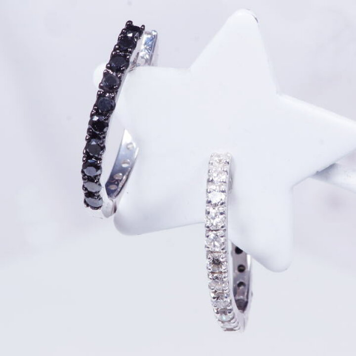 楽天市場】K18WG 0.5ct ダイヤピアス リバーシブル 18金 ホワイト 