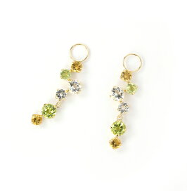 楽天市場】K18 2.2ct ペリドット チャーム ペアシェイプ ワンペア 