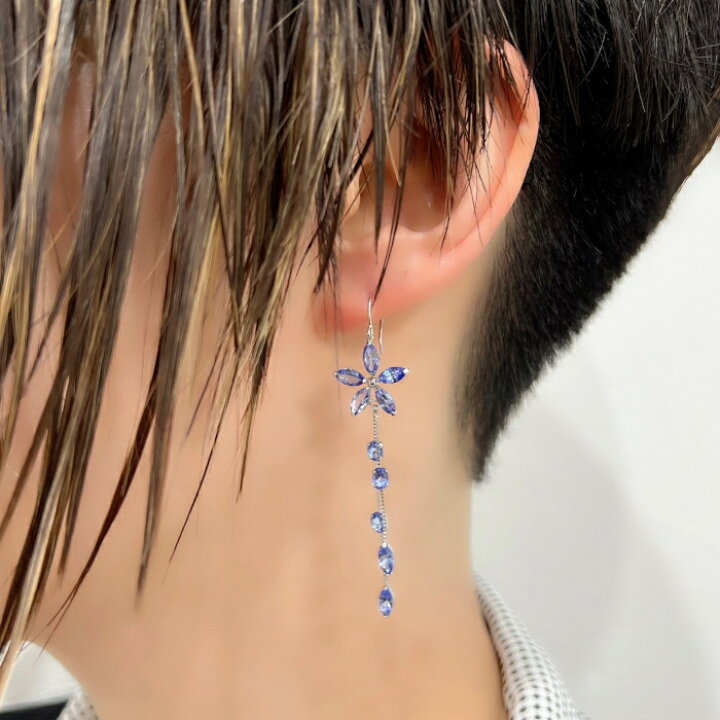 楽天市場】K18WG 4.2ct タンザナイトピアス （チャーム） 18金 