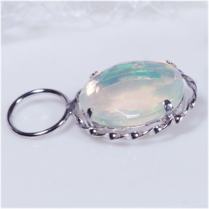 楽天市場】PT 1.2ct オパール チャーム オーバル プラチナ（ ピアス 