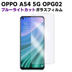 OPPO A54 5G OPG02 �u���[���C�g�J�b�g �����K���X �t���ی�t�B���� �K���X�t�B���� �ώw�� ������ �\�ʍd�x 9H �ƊE�Ŕ�0.3mm�̃K���X���̗p 2.5D ���E���h�G�b�W���H �I�b�| �G�[�S�W���E���� �t