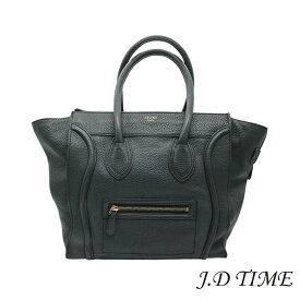 CELINE【セリーヌ】ミニラゲージ レザーブラック/ゴールド金具レディース【USED】