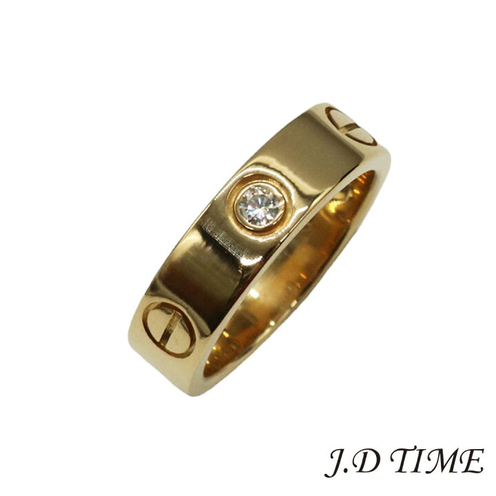 楽天市場】Cartier【カルティエ】K18YG ラブリング 3Pダイヤ14号 