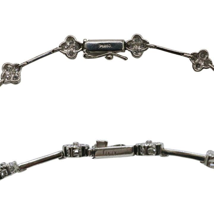 楽天市場】PT850 ダイヤモンドフラワーブレスレットD1.00ct レディース 