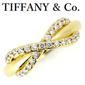 ティファニー インフィニティ ダイヤモンド リング K18YG 6号【中古】