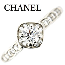 シャネル ココクラッシュ ダイヤモンド 0.31ct F-VVS1-3EX リング #52 Pt950【中古】