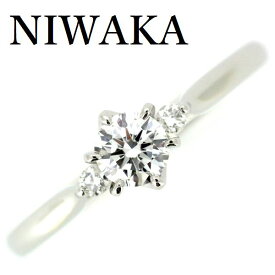 NIWAKA 俄 ダイヤモンド 0.305ct E-VS1-3EX リング 白鈴 Pt950【中古】