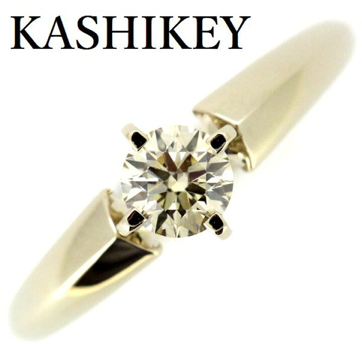 楽天市場】カシケイ ソリティア ブラウン ダイヤモンド 0.34ct リング 