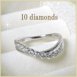 �y�S�i���������z�ySweet 10 Diamond �����O�z��PT900 �ӕʏ��t �V�R 0.33ct �_�C�������h�����O���_�C��10�΃f�U�C�� ���v���`�i900���v���[���g�p�M�t�g���b�s���O�ɂĂ��͂�