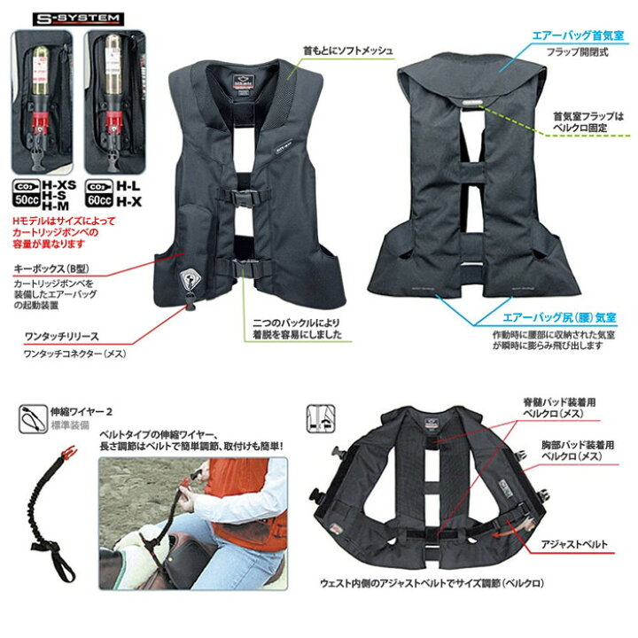 楽天市場】【送料無料】乗馬 エアバッグ プロテクター Hモデル | hit  