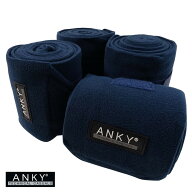 【送料無料】ANKY フリース・バンデージ 4本セット AFB3（ネイビー） 3.5m | 馬 肢巻 肢巻き プロテクタ…
