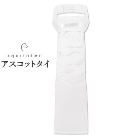 【送料無料】Equi-Theme アスコットタイ ENT4 | 乗馬 競技用 タイ 白 ネクタイ 白ネクタイ レディース 女性用 ホワイト コンペティション 競技会 競技 競技会用 競技用 大会 大会用 馬具 馬 乗馬用 乗馬用品