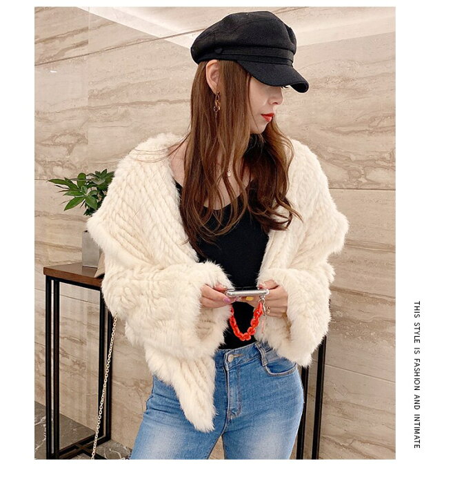 楽天市場】送料無料 リアルファー ジャケット カーディガン アウター  