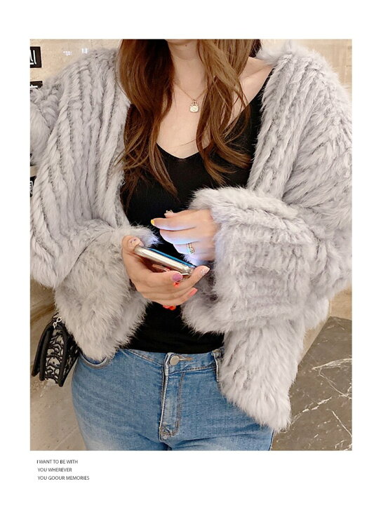 楽天市場】送料無料 リアルファー ジャケット カーディガン アウター  