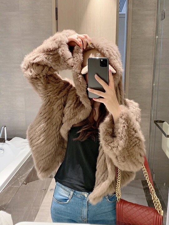 楽天市場】送料無料 リアルファー ジャケット カーディガン アウター  