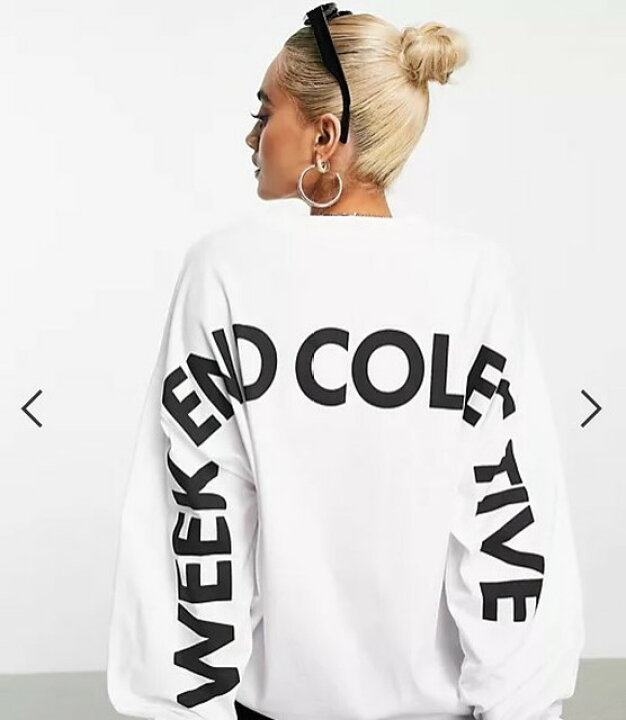 楽天市場 送料無料 Asos Weekend Collective トップス 長袖 Tシャツ ロンt 春 英字 プリント 黒 白 海外セレブ 輸入 おしゃれ かっこいい ストリート ダンス レッスン着 Juicy Soul