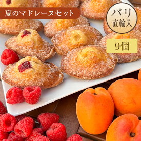 初夏のマドレーヌセット Paris NINON パリ・ニノン フランス産ジャム入り 9個入り パリ直輸入品 フランス Madeleine