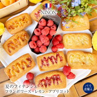 パリ直輸入 夏のフィナンシェ フランボワーズ レモン アプリコットジャム入り 箱入り 9個 焼き菓子 NINON…