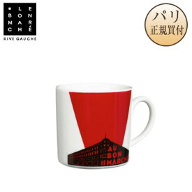 パリ老舗百貨店 ボンマルシェ Bon Marche エスプレッソカップ ボンマルシェの建物 赤色