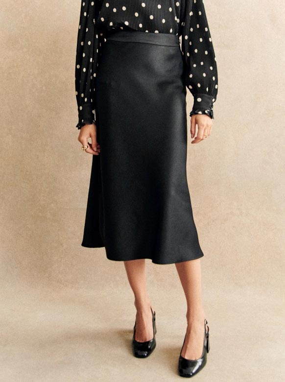 セザンヌ SEZANE スカート JUPE SANDY Noir ブラック 新品 | パリセレクトショップ「Julietta」