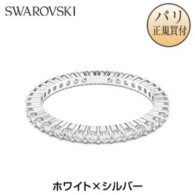 スワロフスキー SWAROVSKI リング 指輪 Vittore ホワイト シルバー 新品 Bague Vittore Metal rhodie