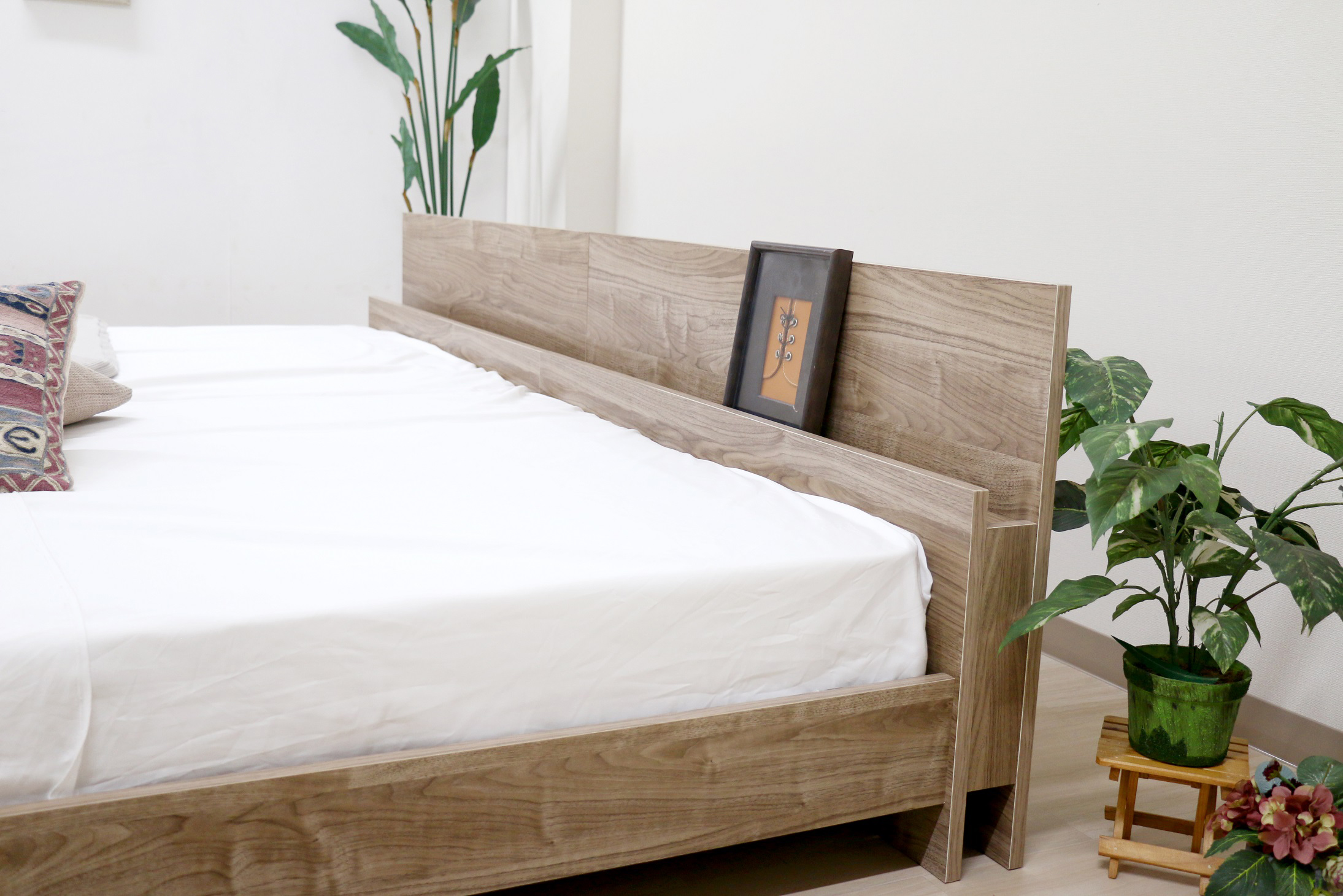 楽天市場】日本製フレーム 棚 デザイン ベッド 木製ベッド コンセント