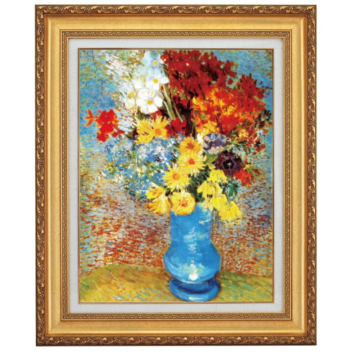 楽天市場 ゴッホ 青い花瓶の花 10号 立体複製名画 美術品 レプリカ 光ネット組合 楽天市場店