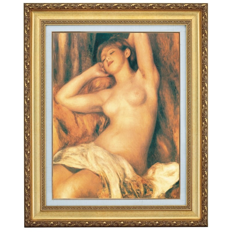 最大59％オフ！ 無料長期保証 暖色を用いた豊満な裸婦画 ルノワール 眠る裸婦 F10号 立体複製名画 美術品 インテリア sportfreunde-bengen.de sportfreunde-bengen.de