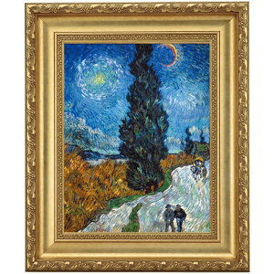 ゴッホ「糸杉と星の見える道」 10号 立体複製名画 美術品 インテリア