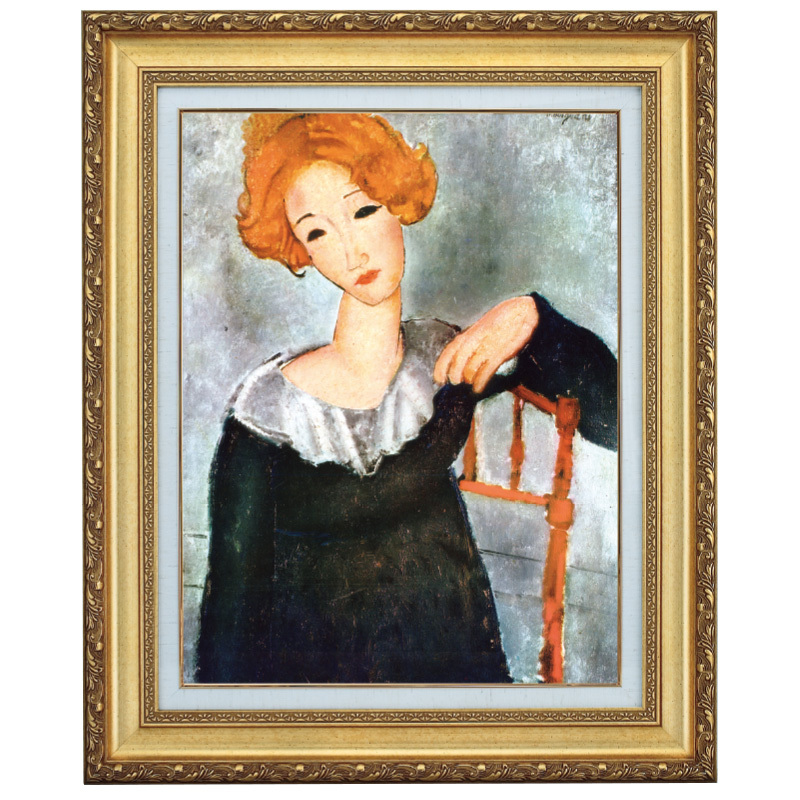 アメデオ・モディリアーニ「赤毛の女」10号 立体複製名画 美術品 インテリア | 光ネット組合 楽天市場店