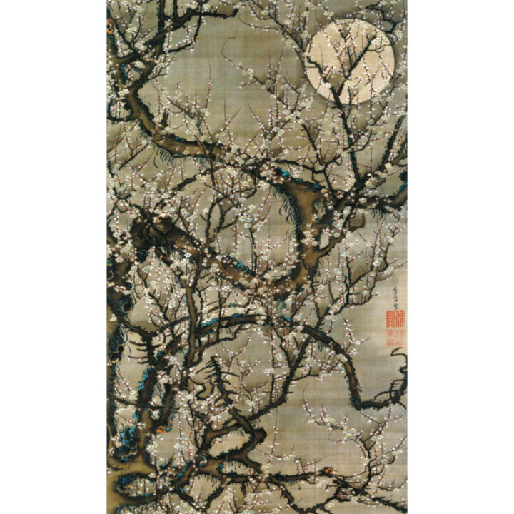楽天市場】伊藤若冲 動植綵絵 梅花皓月図 高級仕様 額 美術品  
