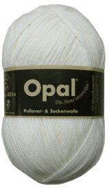 毛糸 Opal オパール Uni 2620 / ホワイトてあみ かぎ針 棒針 ニット 手編み 編み物 手芸 ハンドメイド 手作り☆オパール