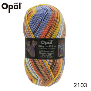 毛糸 Opal オパール 靴下用毛糸 Hundertwasser 2103てあみ かぎ針 棒針 ニット 手編み 編み物 手芸 ハンドメイド 手作り