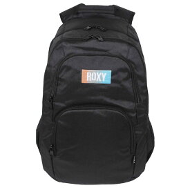 ロキシー リュック ROXY GOOUT グラデロゴ リュックサック 最大30L rbg231302 ミラー付き 通学リュック 大容量 女子 おしゃれ 男子 かっこいい ブランド 通学バッグ デイパック 修学旅行 林間学校 小学生 高学年 中学生 サブバッグ 部活 高校生 通学 リュック 黒 レディース