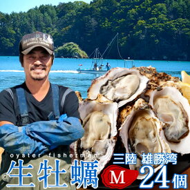 カキ 生牡蠣 殻付き 生食用 牡蠣 M 24個 食べやすい 生ガキ 三陸宮城県 石巻産 カキ漁師直送 お取り寄せ 新鮮生がき 産地直送［ 父の日 ギフト プレゼント］