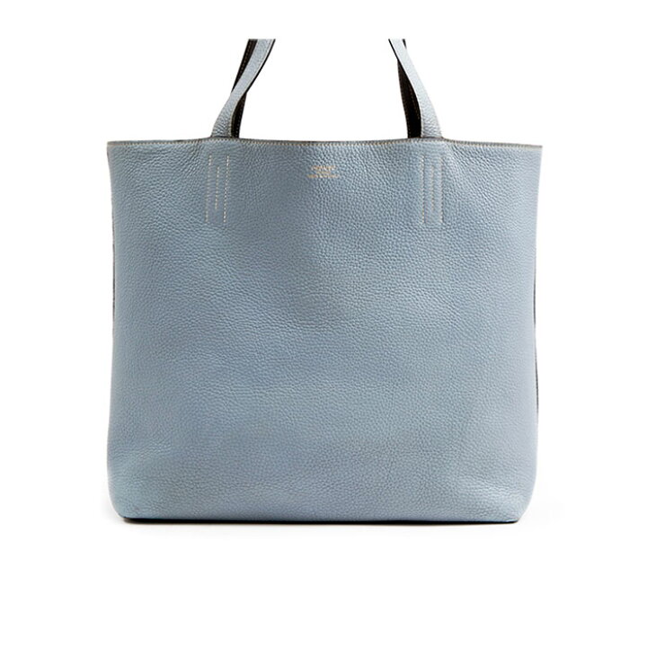 HERMES エルメス ドゥブルセンス45 ネイビー トートバッグ T刻印