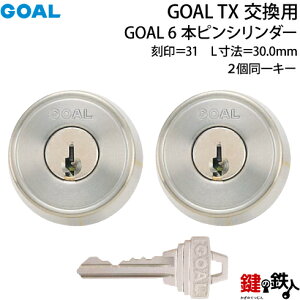 �y36-2P-ST�zGOAL TX��6�s���V�����_�[�̌����e�[���s�[�X�̐����u31�vL���@30.0mmTXP 31-31�V���o�[�F2����L�[�^�C�v�̌����p�V�����_�[���W���L�[6�{�t����