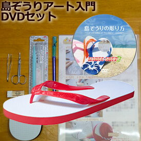 レディース サンダル島ぞうり アート 入門セット デラックス ( レッド 赤 24cm ) 「人気の スカイウェイ ブランド 」 島ぞうり メンズ レディース キッズ 子供 ビーサン 【 SKYWAY 元祖 島草履 （ 島ぞうり ） 】 【 送料無料 】