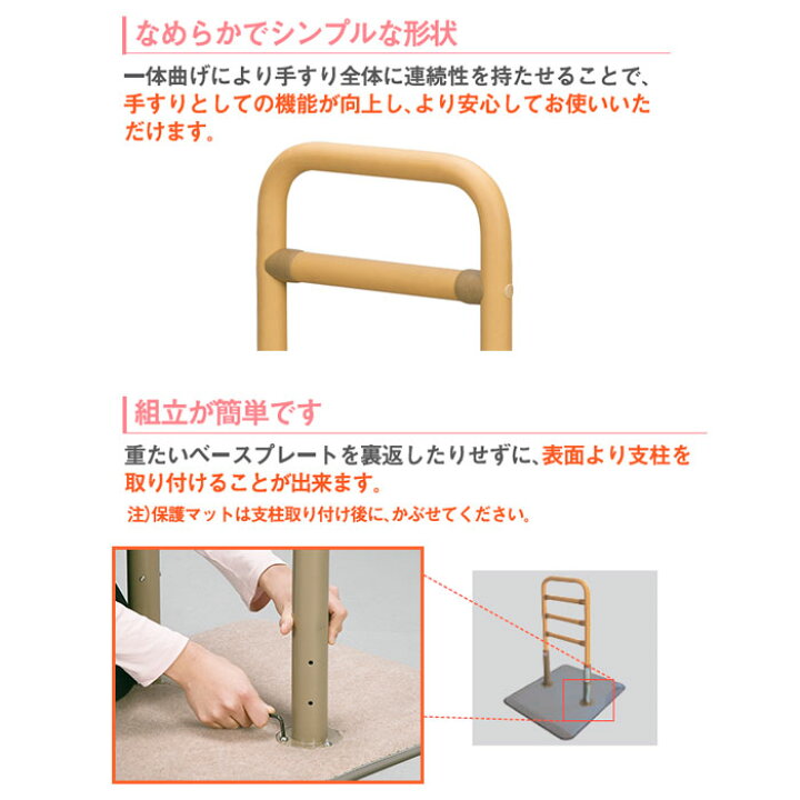 楽天市場】ベストサポート手すり6 シコク 625-060 寝室 リビング 