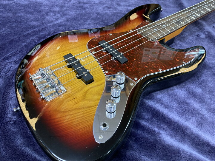楽天市場 楽天スーパーsale Off ジャズベース ジャズべ エレキベース エレキ ベース Bass 楽器 音楽 機材 Music 弦 木 木材 かっこいい 調整済み サンバースト 茶色 鼈甲 ピックガード Derulo レリック かいじゅうたちの森