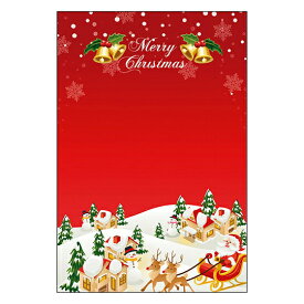 【在庫限りで販売終了！】クリスマスカード サンタクロース サンタ 【DMC-071-L】100枚パック メッセージカード ハガキサイズ デザインメッセージカードにクリスマスカード登場！【クリスマスデザインの絵柄面はプリンタ出力には適しません】