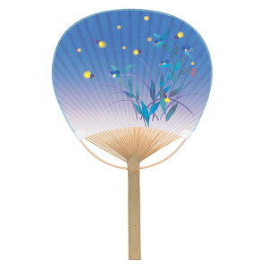 伏見上野旭昇堂 uen-3061 唐月竹うちわ「ホタル」38×24.5cm 10枚入り メーカー取寄品 団扇 ウチワ 便利 和風 上品 プレゼント ギフト レディース メンズ ユニセックス 暑さ対策 熱中症対策 お祭り