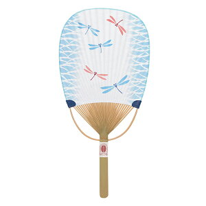 伏見上野旭昇堂 uen-6305 竹 小判型うちわ「トンボ」37.5×17.5cm 10枚入り メーカー取寄品 団扇 ウチワ 便利 和風 上品 プレゼント ギフト レディース メンズ ユニセックス 暑さ対策 熱中症対策 お