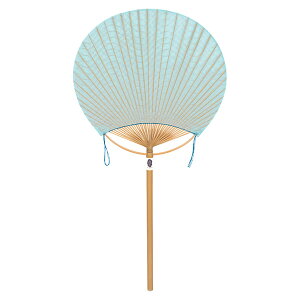 【マラソン最大1000円クーポン】伏見上野旭昇堂 FU8026 民芸竹うちわ 落水うちわ・みなも「さざなみ(小満月柄長)」41×22.5cm 1枚入り メーカー取寄品 両面同柄 お祭り 祭り 夏 イベント 団扇 ウ